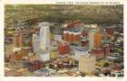 Houston Texas panoramic aerial view over city antique pc BB3066