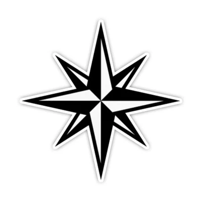 Pegatina Estrella Náutica Mar Naval Patineta Vinilo Camión Coche Calcomanía Ventana Barco Foto 1 de 2