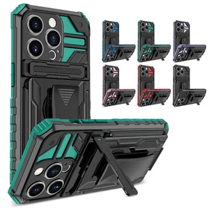 Custodia clip cintura cavalletto antiurto sottile per iPhone 15 14 13 12 11 Pro Max - Foto 1 di 84