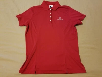 Женская футболка-поло FJ FootJoy S маленькая красная спортивная для гольфа - Изображение 1 из 4