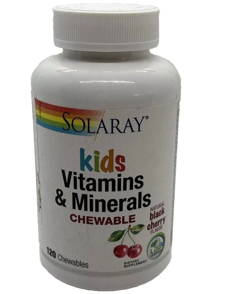 Vitaminas y minerales para niños, masticables, cereza negra natural, 120 masticables 27/09 Foto 1 de 1