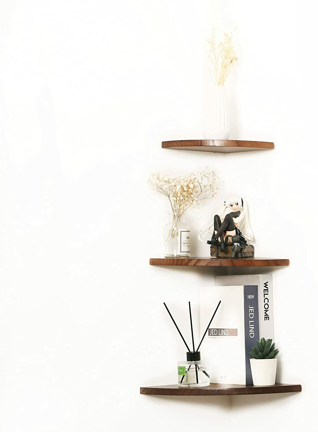 Corner Floating Shelf Set of 3,Solid 