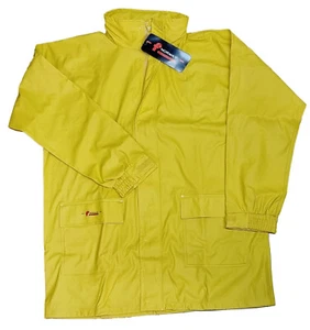 Norway PU Regenschutzjacke mit Kapuze LANDSKRONA, Gelb Gr. XL NEU - Picture 1 of 2