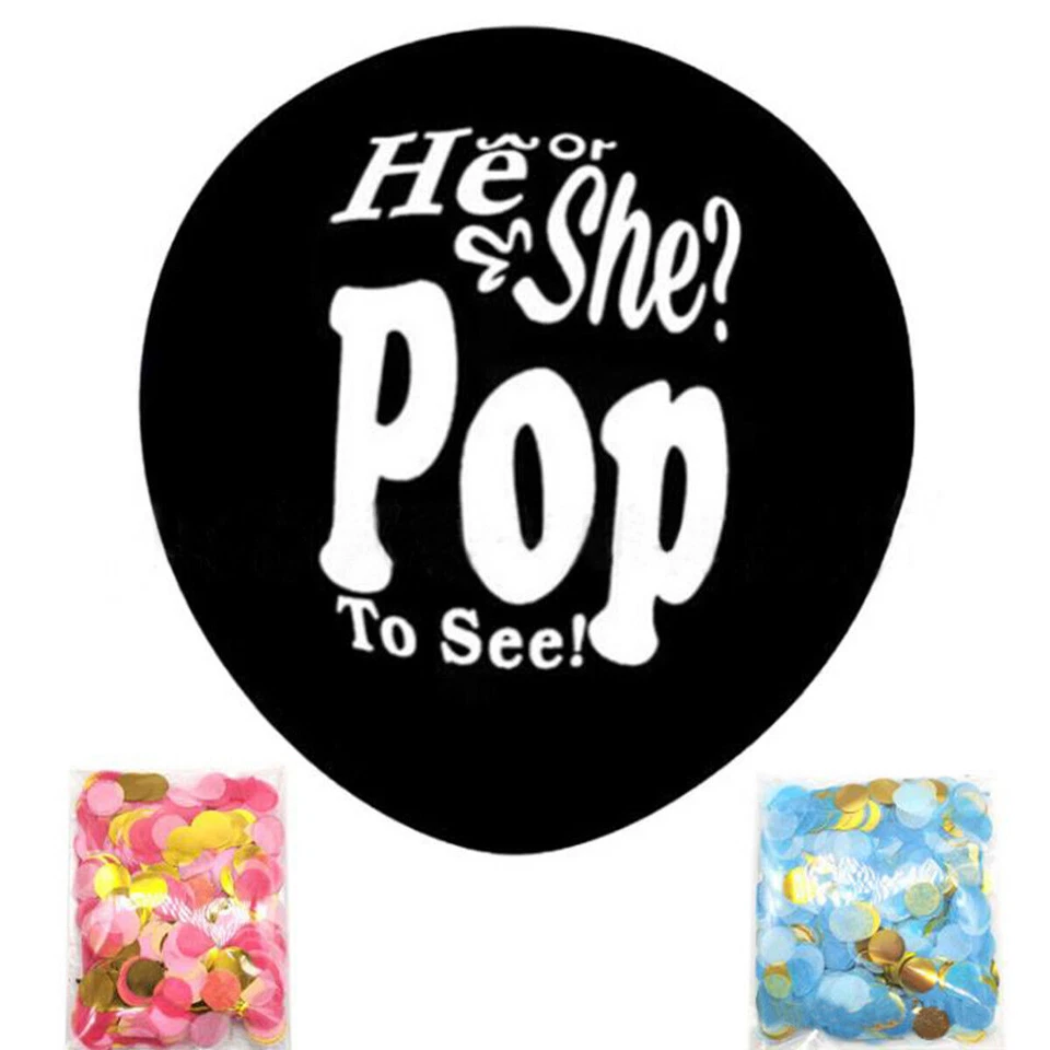 Balão de confete 36 polegadas revelação de gênero chá de bebê decoração festa suprimentos - Imagem 1 de 4