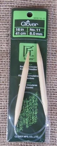 Clover Takumi Bambus Rundstricknadel 16" #11/8 mm - Bild 1 von 2