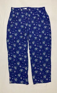 Pantalones de pijama Charter Club Only azul marino floral 2XL - Imagen 1 de 3