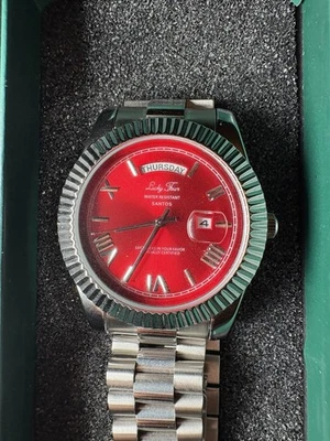 Reloj esfera roja carmesí NUEVO Foto 1 de 4