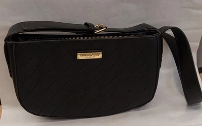 London Fog 100th Anniversary Iris Woven Shoulder Bag Black - NWOT - Image 1 of 4