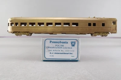 HO Brass Model - NJI NJCB 717H PRR Pennsylvania POC70R Observation Lounge 1940 - Image 1 of 4