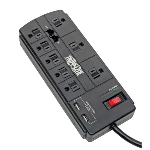EATON TRIPP LITE SERIES MASTER-POWE TLP88TUSBB 8OUT SURGE PROTECTOR 2 USB CHARGI - Image 1 of 1