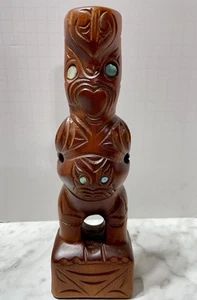 Vintage Moana Maori Holzschnitzerei Teko Teko Tiki Neuseeland handgeschnitzt 9,5 Zoll - Bild 1 von 9