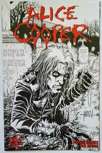 ALICE COOPER #1 ANDREW MAGNUM 1:10 BLACK & WHITE LINE VARIANT 2023 DYNAMITE NM - Picture 1 of 1