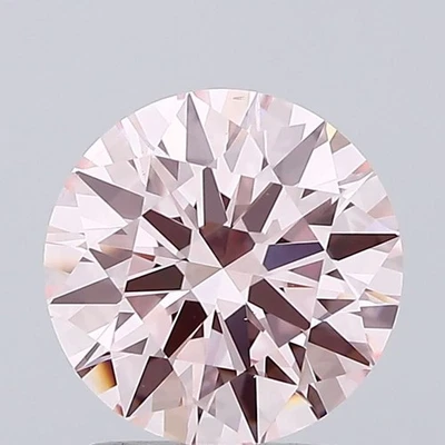 2 CT Pink Round Lab Grown Diamond For Engagement Ring - IGI Certified - Image 1 of 4