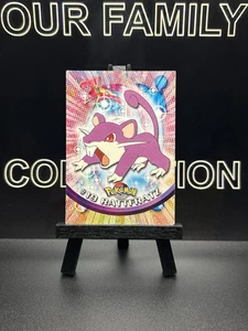 1999 Topps Pokemon TV Animation Series 1 Rattfratz #19 Blue Logo German LP - Picture 1 of 6