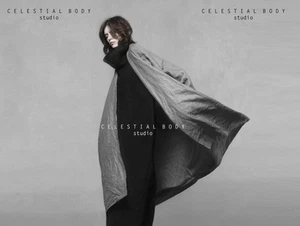 Avant garde linen kimono jacket. Linen kimono duster coat. Linen Cocoon cardigan - Picture 1 of 21