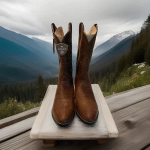NWOB Ariat Heritage Western Women's 8 C Embroidered Brown Leather Boots 10001021 - Picture 1 of 24