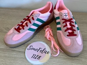 Adidas Originales Gazelle Interior JI2713 Zapatos Oficiales Para Mujer Verde Rosa Goma - Imagen 1 de 22