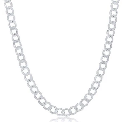 VFK White Gold Filled Cuban Chain Necklace – 3mm Unisex Jewelry - Image 1 of 3