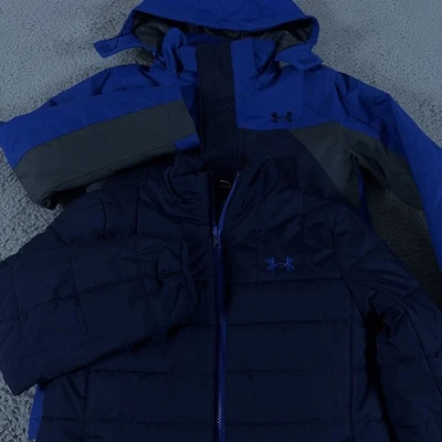 Under Armour Jacket Boys Medium Blue Westward 3-in-1 ColdGear Skiing Coat NEW - Image 1 of 4