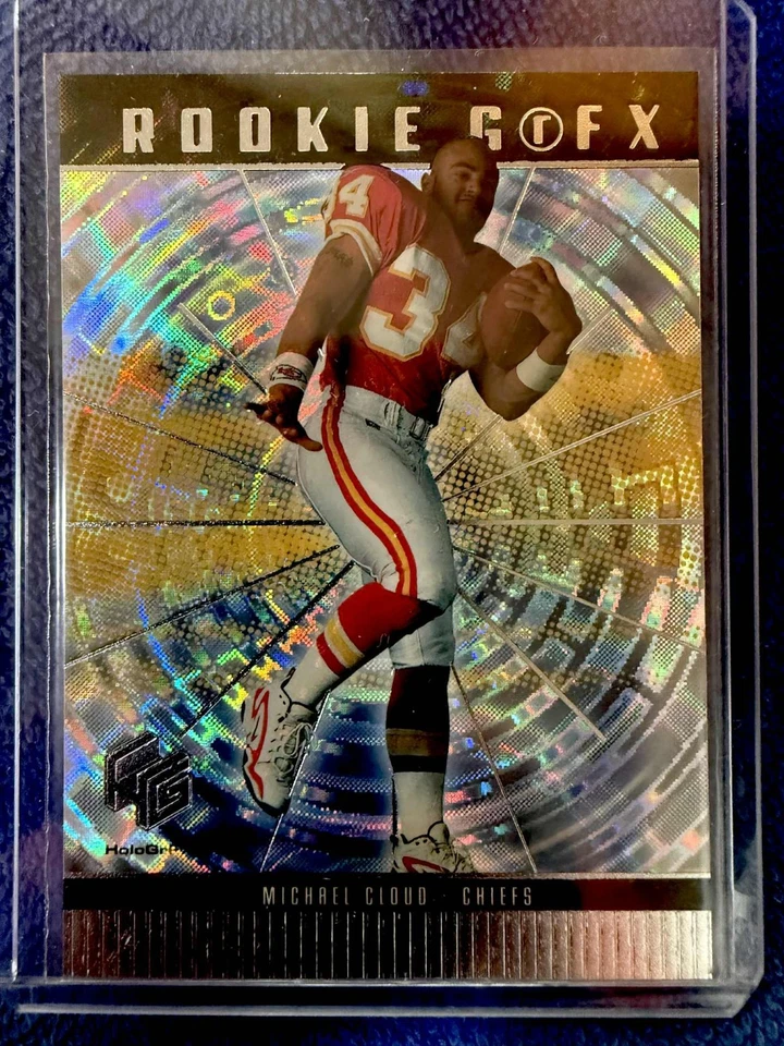 MICHAEL CLOUD 1999 UPPER DECK HOLOGRFX K.C. CHIEFS ROOKIE GRFX CARD RC # 78 - Image 1 of 2