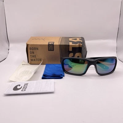 Costa Del Mar Mens Jose Pro Rectangle Wrap Polarized Mirror Sunglasses Black - Image 1 of 4