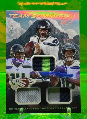 #15/25 2020 PATCH Russell Wilson DK Metcalf Tyler Lockett Team Summit SEAHAWKS - Image 1 of 2
