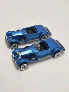 2x Vintage 1982 Hot Wheels Rolls-Royce Phantom Car Metallic Blue White Wall - Picture 1 of 9