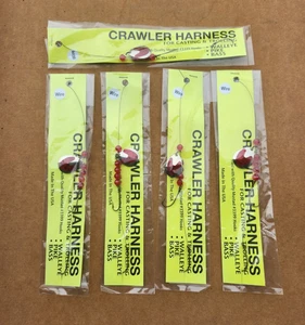 5 Crawler Worm Harness W-9 RED PRISM Blade Walleye Pike Bass Fishing - Picture 1 of 1
