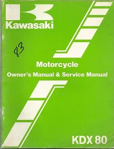 Genuine 1983 Kawasaki KDX80 owners service shop manual - Picture 1 of 1