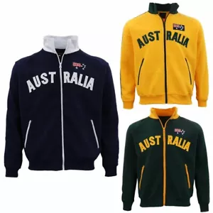 Adult Baseball Zip Up Jacket Australian Australia Day Souvenir Jumper Sweatshirt - Picture 1 of 5