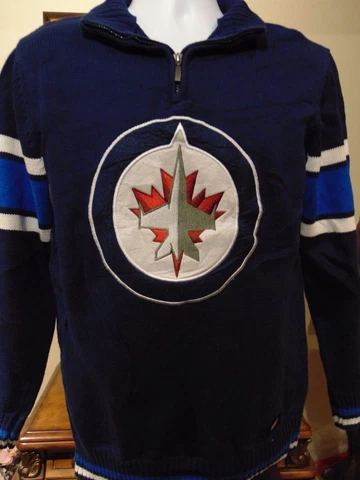 Winnipeg Jets NHL 1/4 Zipper pullover Sweater Men's Medium/large Cover
