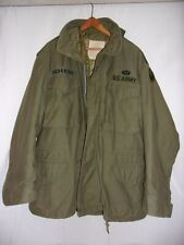 Vtg 70's US Army Vietnam War Military M-65 Field Jacket Coat W/ Liner Lg Short