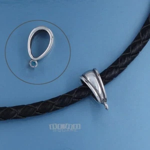 Conector de fianza colgante en V de plata esterlina oxidada con bucle abierto 13,6 mm #33388SL - Imagen 1 de 1