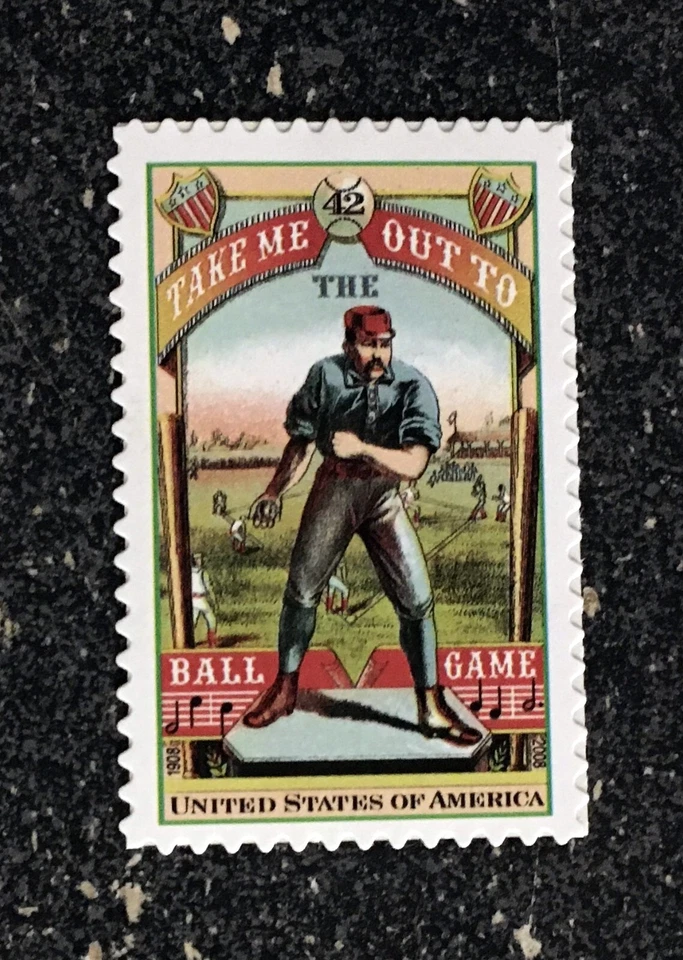2008USA #4341 42c Baseball Take Me Out to the Ballgame - Single Stamp Mint - Image 1 of 1