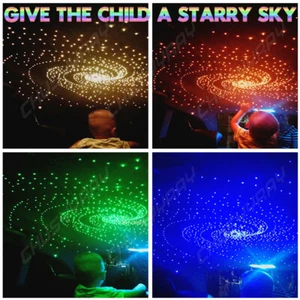 16W Twinkle Wheel LED Star Ceiling Fiber Optic Light Kit for Car/Home - Picture 1 of 12