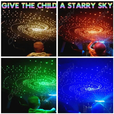 16W Twinkle Wheel LED Star Ceiling Fiber Optic Light Kit for Car/Home - Image 1 of 4