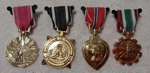 Vintage Military Muscle Men Mini RIBBON LOT OF 4 - Picture 1 of 2