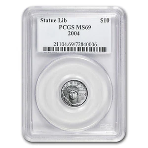 2004 1/10 oz American Platinum Eagle MS-69 PCGS - Picture 1 of 3