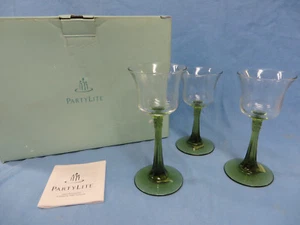 Partylite Radiant Glow Stemmed Trio Olive Candle Holders P7998 NIB - Picture 1 of 7
