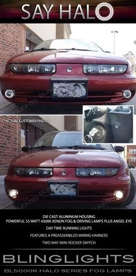 BlingLights Brand Halo LED Fog Lights Lamps for 1996 1997 1998 1999 Saturn SL SW - Image 1 of 4