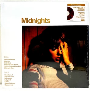 Taylor Swift Midnights 2022 Mahogany Marbled Vinyl Republic Records 1st Press - Picture 1 of 6