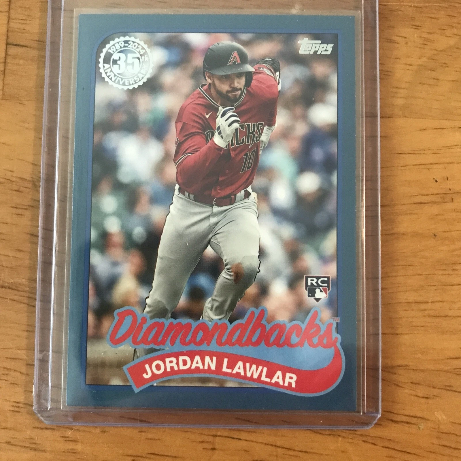 2024 Topps Series 1 Jordan Lawlar RC 1989 35th Anniversary Blue Parallel SP