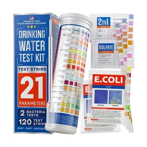 All-New 20 in 1 Drinking Water Testing Kit 120 Strips, Home Tap and Well Wate... - Picture 1 of 9
