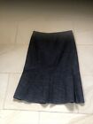 Blue Waffle Weave Denim Skirt With Stretch  Size 12