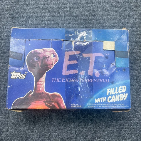VTG E.T. Extra Terrestrial Topps Filled with Candy Set of 14 Figurines + Box Cover