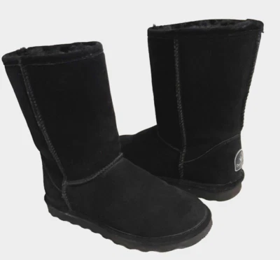 Bearpaw  Suede Round Toe Mid-Calf Pull On Sheepskin/Wool Lining Boot size 8 EUC - Image 1 of 4