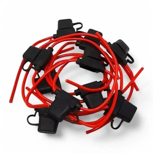x10 Inline Fuse Holder 12V 30A Standard Blade Fuses Splash Proof Car 12AWG - Picture 1 of 1