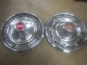1964 Buick Skylark 14" Spinner Hub Caps Used OEM Set Of 2 - Picture 1 of 20