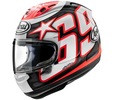 Casco Arai Corsair X Nicky Rest Snell Motocicleta Fibra de Vidrio Modelo EE. UU. Mediano Foto 1 de 2