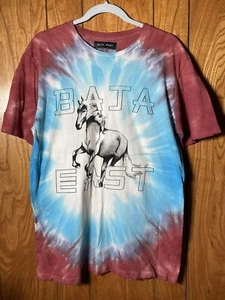 $145 Baja East Tie Dye Oversized “Freedom” Horses Tee Tshirt Top - Size 2 | L - Picture 1 of 5